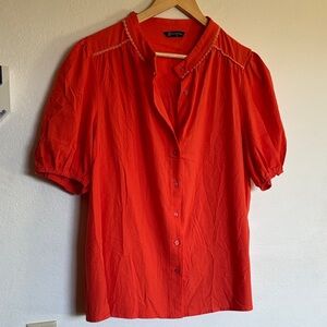 Chic Orange Women's Blouse